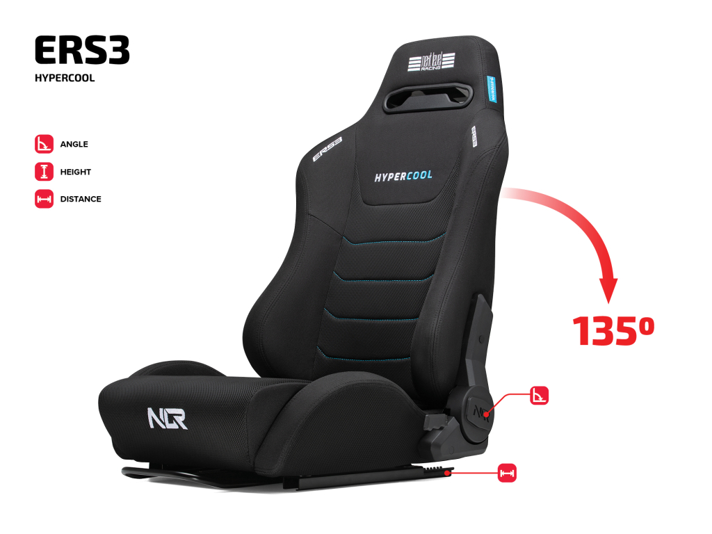 Next Level Racing ERS3 HYPERCOOL Ventilated Sim Racing Seat (Fabric & Mesh)
